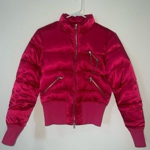 Pink  Crop Puffer Jacket